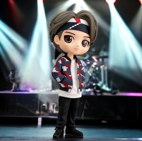 NEW Q Posket BTS V Kim Taehyung Tiny Tan Figure 14 cm BANDAI - Picture 9 of 11